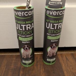 (Lot of 2) Evercare Mega Lint Roller Refill Pet Hair Lint Debris 50 Sheets Each